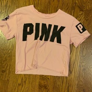 PINK Short Sleeved Casual Rose Top